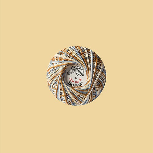 Linha de crochê nº6 (cores matizadas)