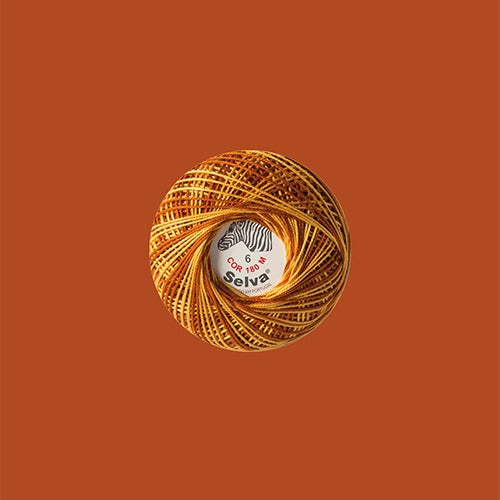Linha de crochê nº6 (cores matizadas)