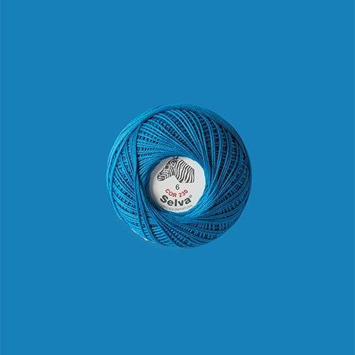 Linha de crochê nº6 (cores lisas)