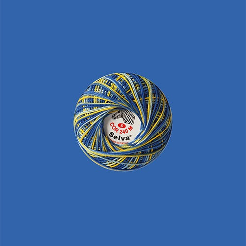 Linha de crochê nº6 (cores matizadas)