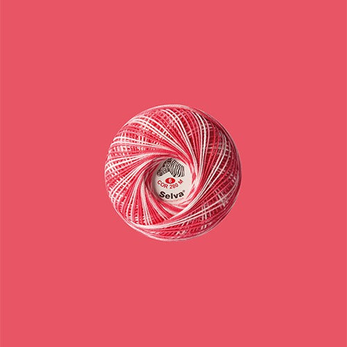 Linha de crochê nº6 (cores matizadas)