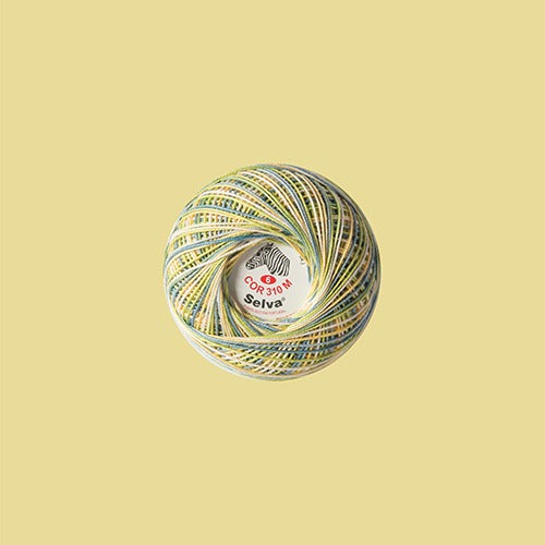 Linha de crochê nº6 (cores matizadas)