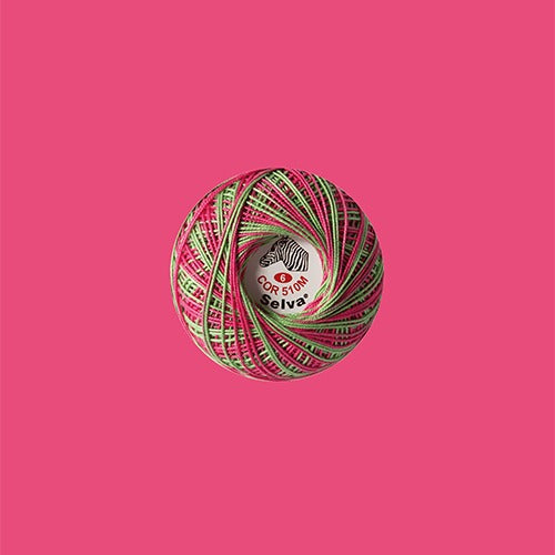 Linha de crochê nº6 (cores matizadas)