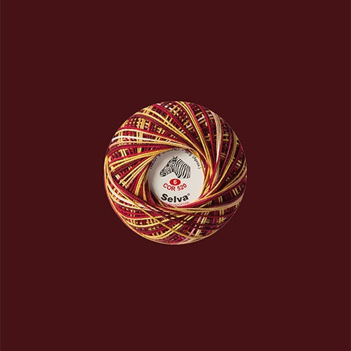 Linha de crochê nº6 (cores matizadas)