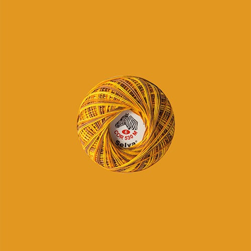 Linha de crochê nº6 (cores matizadas)