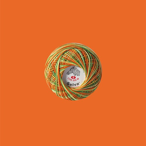 Linha de crochê nº6 (cores matizadas)
