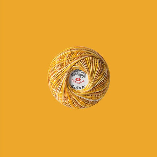 Linha de crochê nº6 (cores matizadas)