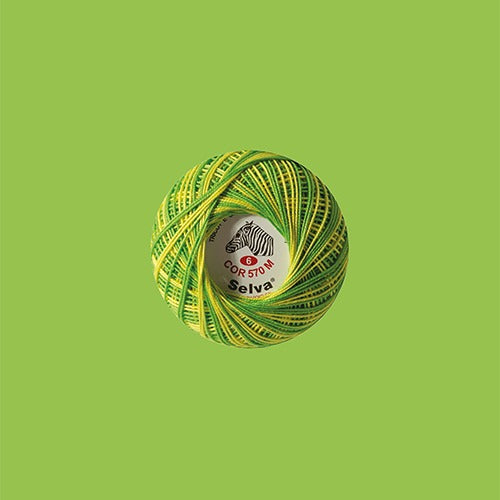 Linha de crochê nº6 (cores matizadas)