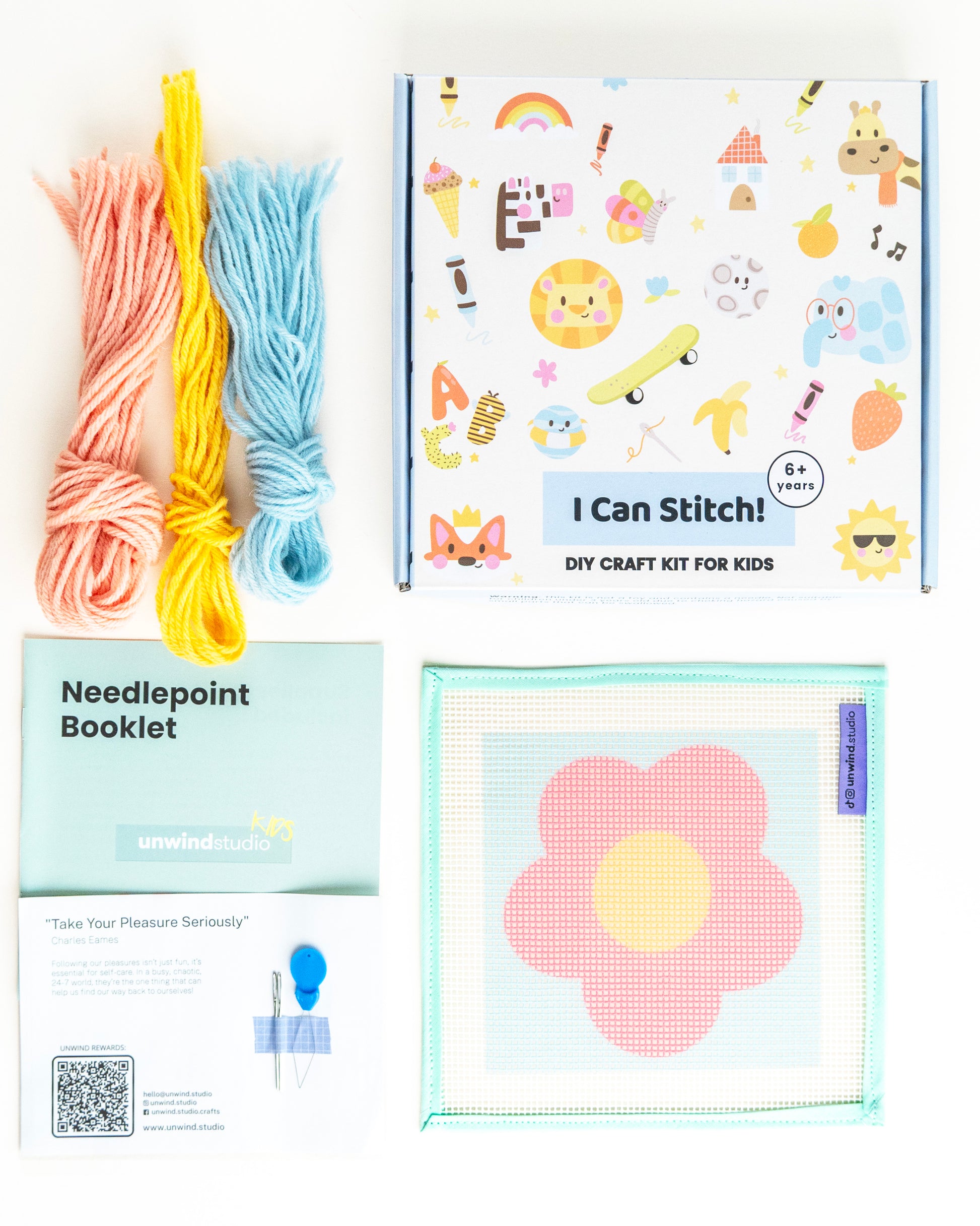 Kit de meio ponto Pink Daisy