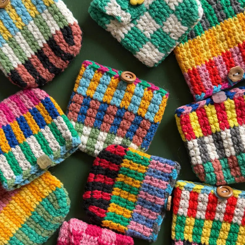 Mini carteiras de algodão